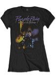 Band Shirts Prince Purple Rain Girly T-Shirt Black