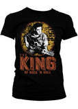 Band Shirts Elvis Presley King Of Rock 'n Roll Girly T-Shirt Black