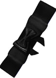 Banned Paris Bow Retro 50's Elastic Belt Black