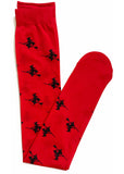 Banned Boo Ghost Socks Red