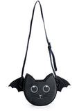 Banned Wendigo Bat Cat Shoulderbag Black
