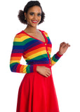 Banned Love Wins Rainbow 50's Cardigan Multicolour