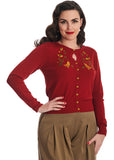 Banned Heritage Birdy 40's Cardigan Red