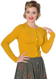 Banned Dolly 50's Cardigan Mustard
