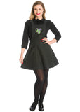 Banned Made for Each Other Frankenstein Pinafore 60's Swing Dress Black