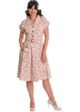 Banned Country Cherry 50's Swing Dress Ivory