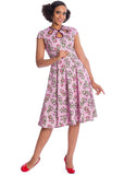 Banned Summer Berry 50's Swing Dress Lilac Purple