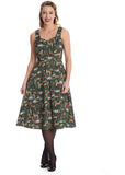 Banned Woodland Creature 50's Swing Dress Green