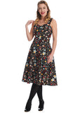 Banned Let's Go Bowling 50's Swing Dress Black