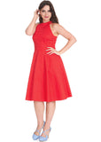 Banned Hattie Polkadot 50's Swing Dress Red