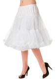 Banned 50's Petticoat Knee Length White