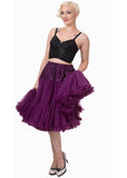 Banned 50's Petticoat Long Aubergine Purple