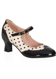 Banned Steppin' Style Polkadot 40's Pumps Nude