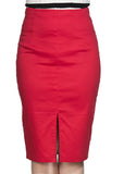 Banned Love Me Every Day 50's Pencil Skirt Red