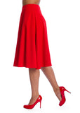 Banned Summer Staple 50's Swing Skirt Red