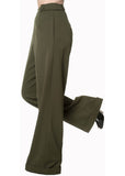 Banned Party On 40's Pantalon Trousers Dark Green