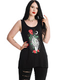 Banned Ishtar Skeleton Rose T-Shirt Black