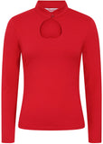 Banned Tear Drop Heart 50's Top Red