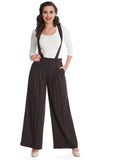 Banned Pinstripe Goals 40's Trousers Brown