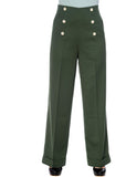Banned Adventures Ahead 40's Trousers Dark Green