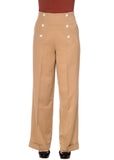 Banned Adventures Ahead 40's Trousers Tan Brown