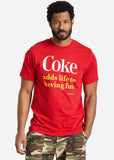 Brixton x Coca Cola Mens Having Fun T-Shirt Red