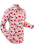 Chenaski Mens Dots & Spots 70's Shirt Red