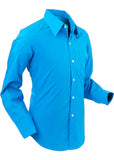 Chenaski Mens Basic 70's Shirt Turquoise