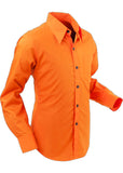 Chenaski Mens Basic 70's Shirt Orange
