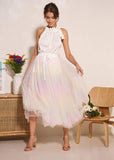 Choklate Paris Rainbow 50's Tulle Skirt White