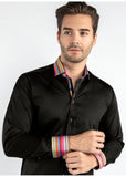 Claudio Lugli Mens Rainbow Touch Shirt Black