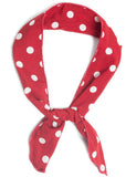 Collectif Polkadot 50's Bandana with wire Red White