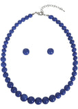 Collectif Natalie Bead Set Necklace Blue