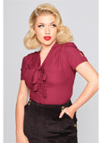 Collectif Tura 40's Blouse Wine