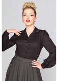 Collectif Jerry 40's Blouse Black