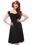 Collectif Dolores Classic 50's Swing Dress Black