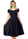 Collectif Dolores Blackwatch Check 50's Swing Dress Multi