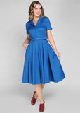 Collectif Caterina 50's Swing Dress Blue