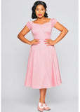 Collectif Dolores 50's Swing Dress Pink
