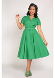 Collectif Caterina 40's Swing Dress Green