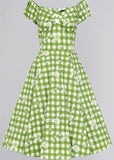 Collectif Dolores Daisy Garden 50's Swing Dress Green