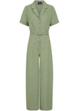 Collectif Caterina Vintage 40's Jumpsuit Green