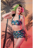 Collectif x Playful Promises Jungle Bikini Top Multi Colour