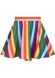Collectif Rainbow Stripes 60's Bikini Briefs Skirt Multi