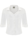 Collectif Mona 50's Shirt White