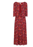 Bright & Beautiful Ali Tropical Floral 70's Dress Red