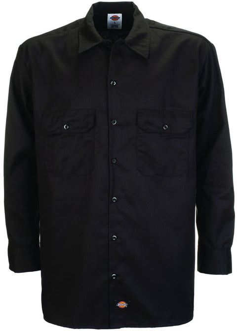 Camisa de Trabajo de Manga Larga para Hombre Dickies Negra www