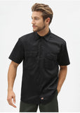 Dickies Mens Short Sleeve Work Shirt Black