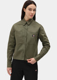 Dickies Womens Chokio Herringbone Shirt Military Green
