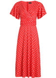 Dolly & Dotty Donna Polkadot 40's Dress Red White